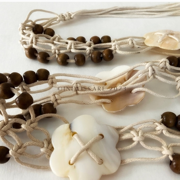 New scalloped shell macrame belt - Picture 5 of 9